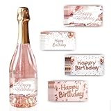PH PandaHall 'Happy Birthday' Weinflaschenetiketten 40 stücke 4 Stile 3.5 x 2 Zoll Klebstoff Wein...