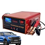 Batterieladegerät, Motorrad-Batterieladegerät, tragbar, Schnellladung, für Rasenmäher, Camping,...