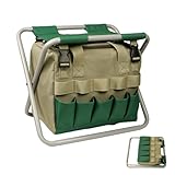 Generisch Gartenhocker,Ergonomischer Tragbarer Werkzeug-Organizer | Klapphocker mit Abnehmbarer...