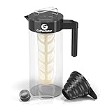Kaltbrühkanne 1,4 Liter mit Glasbehälter – Cold Brew Set inkl. Filter, Trichter & Messlöffel...