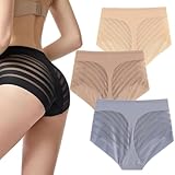 Generisch High Stretch Seamless Lifting Underwears for Daily Wear, 2025 Transparent Mesh Striped...