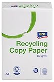 aro Recycling-Kopierpapier Druckerpapier Universalpapier - DIN A4-80 g/m² - 5 x 500 Blatt - grau,...