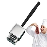 Ergonomischer Fleischklopfer, manueller Fleischklopfer - Edelstahl-Küchenhammer, Fleischhammer,...