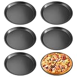 6 Stück Pizzablech Rund, Pizza Backblech ø 20 cm, Pizzaform mit Antihaftbeschichtung...