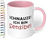 True Statements Lustige Tasse Schnauze ich bin sensibel - Kaffeetasse mit Spruch als Geschenk -...