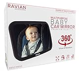 Babyautospiegel für den Rücksitz - Sicherster Autositzspiegel mit kristallklarer Sicht,...