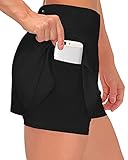Shorts Damen Sommer Sport Shorts Kurze Hosen 2 in 1 Laufshorts Fitness Sporthose Running Yoga...