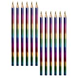 iplusmile 12 Stück Buntstifte Regenbogenfarben Robuste Farbstifte für Künstler Tragbare...