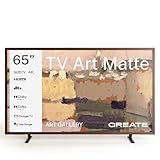CREATE / TV Art Matte/Fernsehen Smart QLED 4K 65' Dunkelholz/Blendfreier Bildschirm und...
