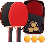 Tischtennisschläger Set,Tischtennis Schläger,Tischtennishülle,Tischtennisbälle mit...