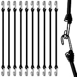 Spanngummi mit Haken 10 Stück, Expander mit Haken 30 cm, Gummiband mit Haken für Anhängerplane,...