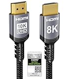 Sniokco 10K 8K HDMI 2.1 Kabel 1.5M, Zertifiziertes 48Gbps Ultra High Speed HDMI® Kabel, 4K 240Hz...