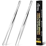 Hotec Grillzange Edelstahl Lang 30CM,Kitchen Kochpinzette,Kochpinzette Edelstahl Küche Verwendbar...