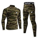 GarBull Thermounterwäsche Herren,Funktionsunterwäsche Set Skiunterwäsche Winter Thermowäsche Set...