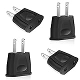 4 Stück Reiseadapter, Europa-US-Steckeradapter, Europäisch-USA-Steckeradapter, Reise von Europa...