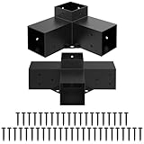 Stabiles Pergola-Halterungs-Set für 10,2 x 10,2 cm Holz mit Schrauben für Metall-Pavillon-Projekte...