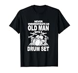 Schlagzeugspieler Herren Drumsticks Rock n Roll Schlagzeug T-Shirt