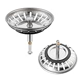 Dreamil Spülbecken Siebkörbchen 82mm Edelstahl Abflusssieb mit Höhenverstellbar Küchenspüle...