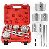 ZKH 9 PCS Hohl-Bohrkrone set Ø 30 40 65 80 100mm Dosenbohrer, 300mm Rundgriff SDS Plus und SDS Max,...