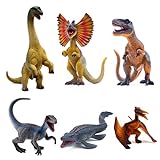 SIENON 6Pack Jurassic Dinosaurier-Spielzeugfiguren, realistisches Dinosaurier-Spielzeug-Set...