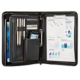 ONVAYA® Konferenzmappe A4 | schwarz | Aktenmappe | Businessmappe | Schreibmappe mit Block |...