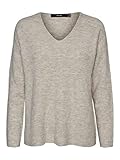 VERO MODA Strick Pullover V-Ausschnitt Langarm Sweater Knitted Jumper VMCREWLEFILE