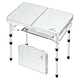 Sportneer Klappbarer Campingtisch, höhenverstellbar, Kleiner Klapptisch, tragbare Campingtische (60...
