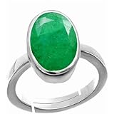 Natürlicher zertifizierter Smaragd/Panna-Ring mit 7,00 Karat Edelstein, Kupfer, 925er...