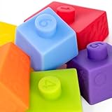 Stapelwürfel Baby Weich Farbring Stapelturm Sensorik Stapelbecher Spielzeug Lernspielzeug mit...