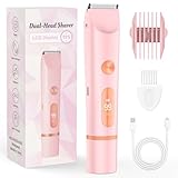 Rasierer Damen 2-in-1 Damenrasierer Elektrisch für Körper Scham und Nase Intimrasierer für Frauen...