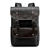 HJGTTTBN Rucksack Vintage Laptop Leather Backpacks For School Bags Men PU Travel Leisure Large...