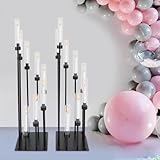 2 Stück 8-armige Kerzenständer, Tischleuchter Als Tafelaufsatz, Mit Acrylschirm Zum Schutz,...