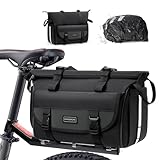 RAINSMORE 3 IN 1 Fahrradtaschen für Gepäckträger 18L Erweiterbar Fahrrad Gepäckträgertasche mit...