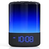 DOUMOSH Wecker & Bluetooth-Lautsprecher & Nachtlicht 3-in-1, raumfüllender Klang,...