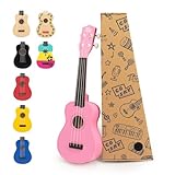 CB Sky Soprano Ukulele 53cm Anfänger, Schüler Hawaiian Gitarre (Pink)