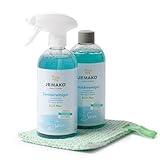 JEMAKO Sanitärpflege-Set: 2x 500ml Sanitärreiniger + Grünes DuoTuch Effiziente Reinigung &...