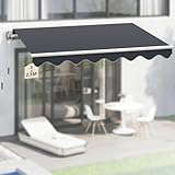 arvioo Markise Gelenkarmmarkise mit Volant, Spendet Ihrem Lieblingsplatz Schatten, Markise 3 m Breit...