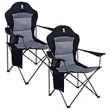 EVER ADVANCED Campingstuhl 150 KG Belastbar 2 Pack Luxus Bequem Ultragroß Klappstuhl mit Hohe...