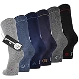 Effeet Socken Herren, 6 Paar Business Herrensocken aus atmungsaktiver Baumwolle ohne drückende...