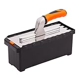 MIVOS Maurerkellen Set mit abnehmbarem Griff und Transportbox - 6, 8, 10, 12mm, U-Typ, Tiger-Typ - 6...