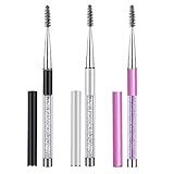 3 Stück Eyelash Brush with Cap, Mwoot Wimpernbürste Set Wimpernverlängerung Make up Mascara...