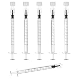 20 Stück 1ml Spritzen Kolostrum Spritze Kunststoffspritzen mit Kappen, Einwegspritzen Ohne Nadel,...