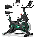 DMASUN Heimtrainer Fahrrad, Hometrainer Fahrrad mit großem Tablet-Halter und LCD-Display, Leises...