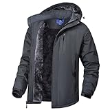 Zoofly Winterjacke Herren Wasserdicht Softshelljacke Warm Fleece Skijacke Winddicht Winter...