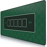 CSL - XXL Mauspad Gaming Titanwolf 900 x 400mm - XXL Poker Mousepad groß im Poker Stil -...