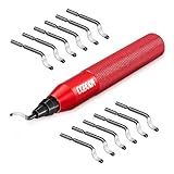 CGBOOM Entgrater Werkzeug mit 12 Stück HSS Ersatzklingen, 360 ° Rotierender Klinge, Entgrater für...