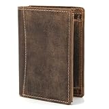 ekavale Leder Geldbörse Herren mit RFID-Schutz - Praktisches Hochformat Portemonnaie - Geldbeutel...