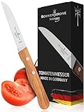 Schwertkrone Profi Gemüsemesser und Tomatenmesser, Solingen Qualität, Scharf gezahnt, Edelstahl...