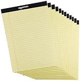 Amazon Basics Legal/breit liniert 50 Blatt pro Pad, 21.59 cm x 29.8 cm (Packung mit 12 Stück),...