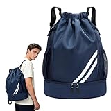 MJFENDAI Turnbeutel Sportbeutel mit Kordelzug, Verstellbar Tunnelzug Rucksack, Sporttasche Kinder...
